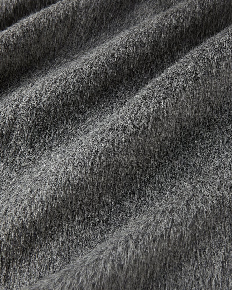 アルパカシャギー・テーラーロングコート 詳細画像 グレー 7