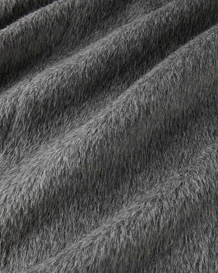 アルパカシャギー・テーラーロングコート 詳細画像 グレー 7