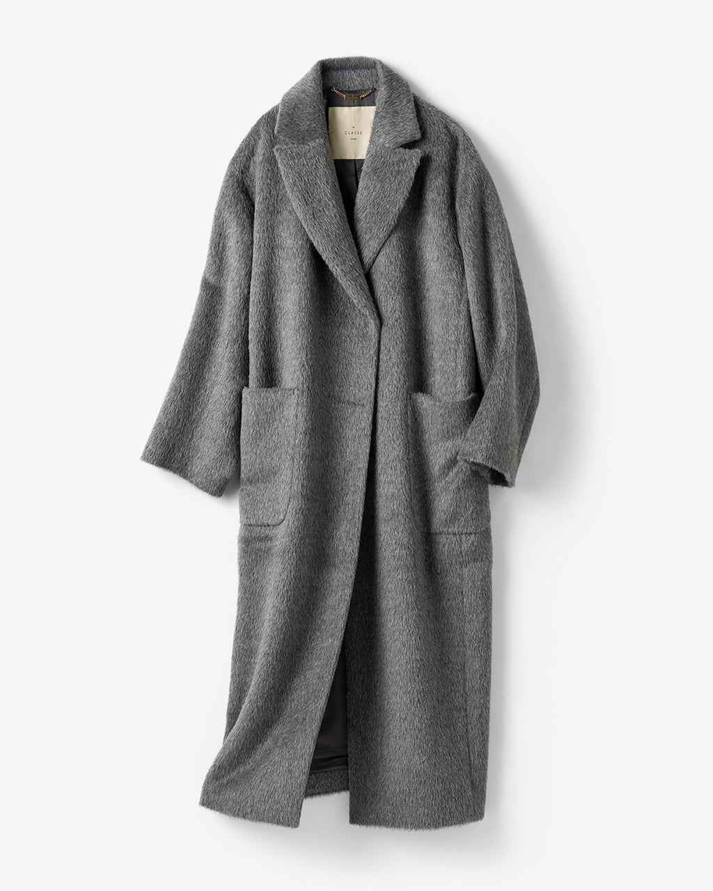 DoCLASSE アルパカ&羊毛高級シャギー素材 アルパカシャギー・テーラードコート/40代50代からのレディース