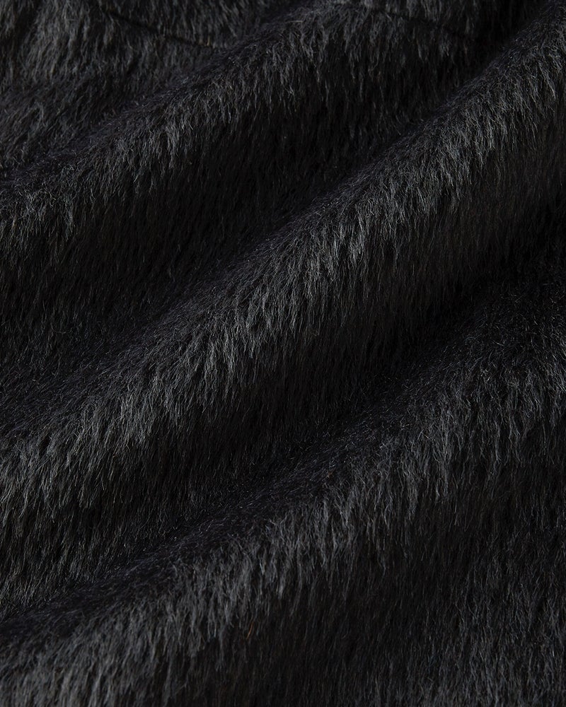 アルパカシャギー・テーラーロングコート 詳細画像 ブラック 3