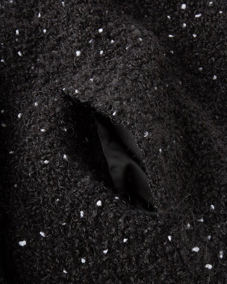 ミックスツイード・ノーカラーコート 詳細画像 ブラックパターン 6