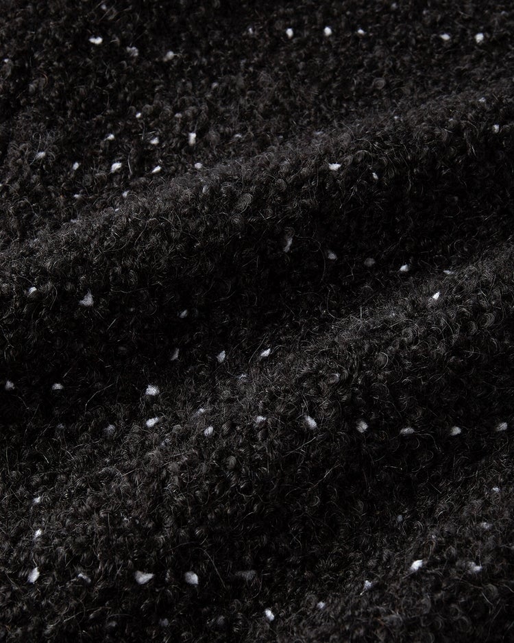ミックスツイード・ノーカラーコート 詳細画像 ブラックパターン 7