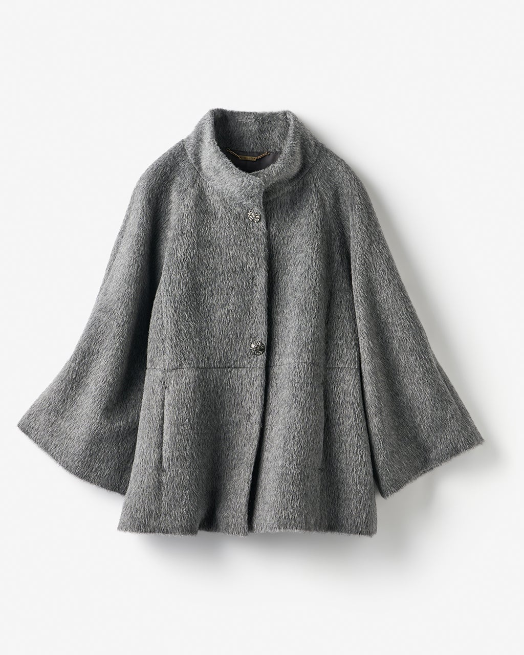 アルパカシャギー・スタンドショートコート/DoCLASSE