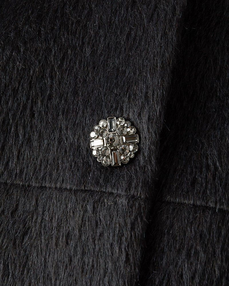 アルパカシャギー・スタンドショートコート 詳細画像 ブラック 6