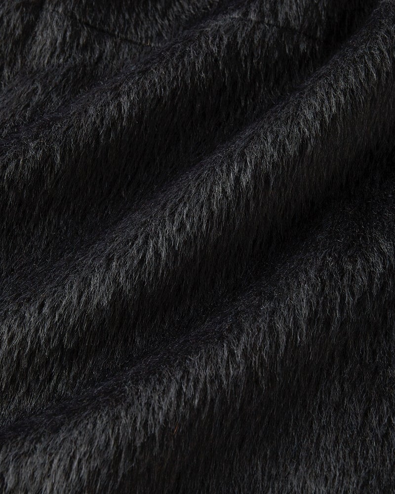 アルパカシャギー・スタンドショートコート 詳細画像 ブラック 7