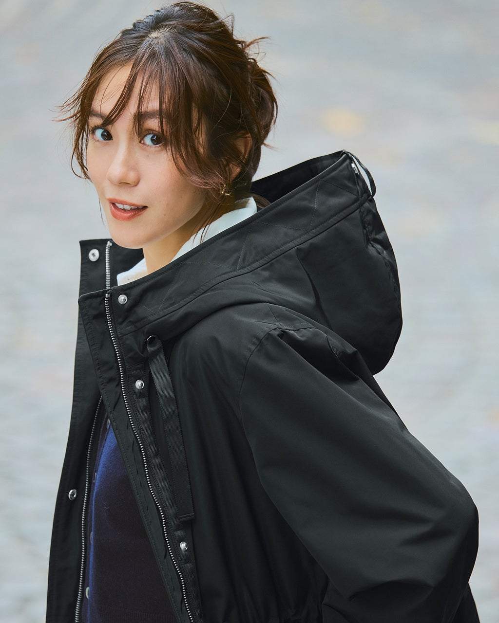 マジカルサーモ・グログランコート／立体フード/40代50代からの