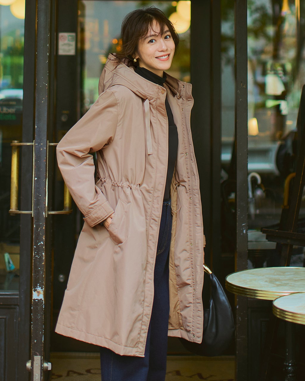 ドゥクラッセ　マジカルサーモグログランコート マジカルサーモ・グログランコート／立体フード/40代50代からの