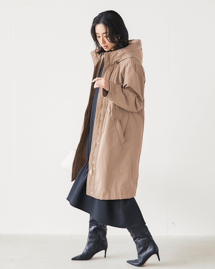 マジカルサーモ・グログランコート／立体フード 詳細画像 トープ 6