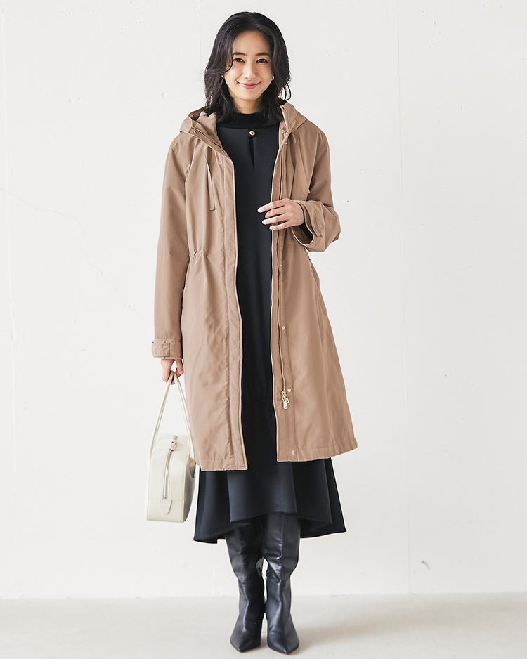 マジカルサーモ・グログランコート／立体フード 詳細画像 トープ 7