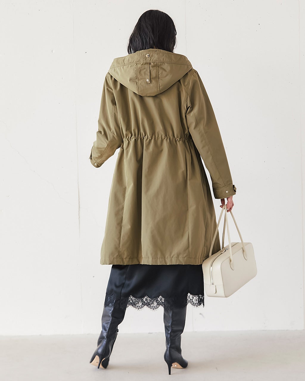 マジカルサーモ・グログランコート／立体フード/40代50代からの