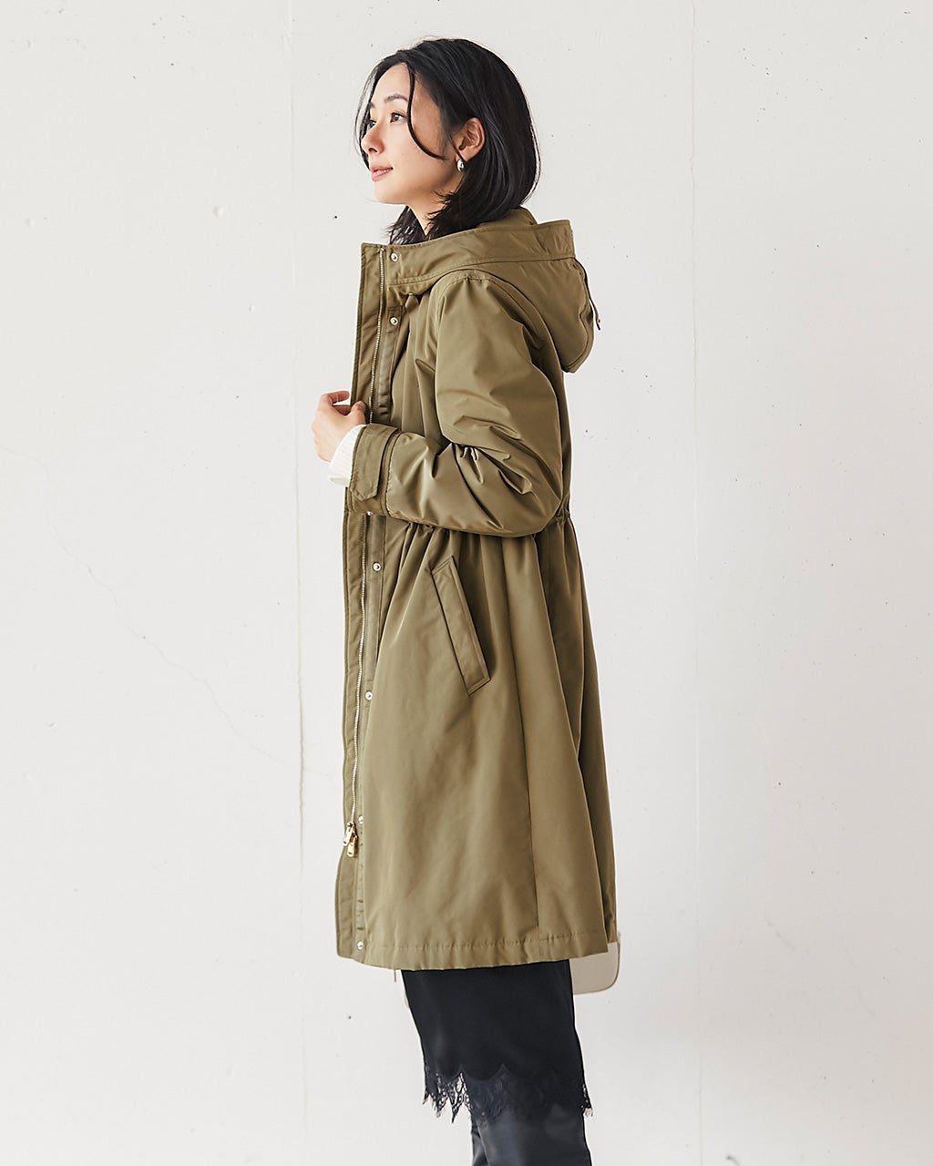 マジカルサーモ・グログランコート／立体フード/40代50代からの