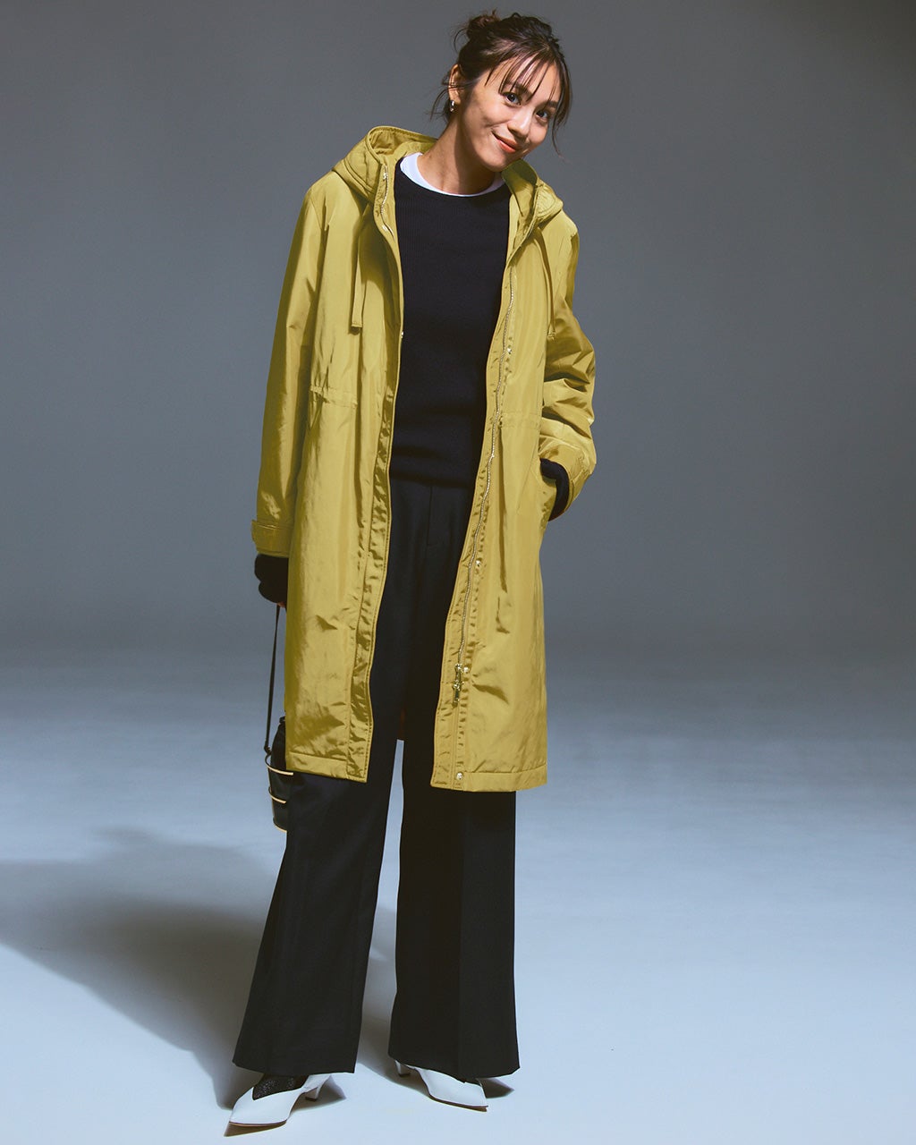 マジカルサーモ・グログランコート／立体フード/40代50代からの