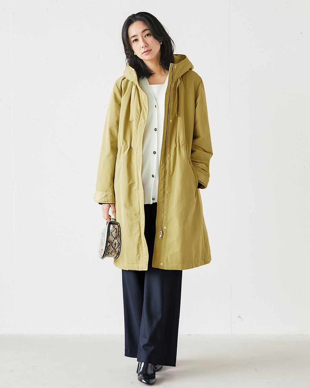 マジカルサーモ・グログランコート／立体フード/40代50代からの