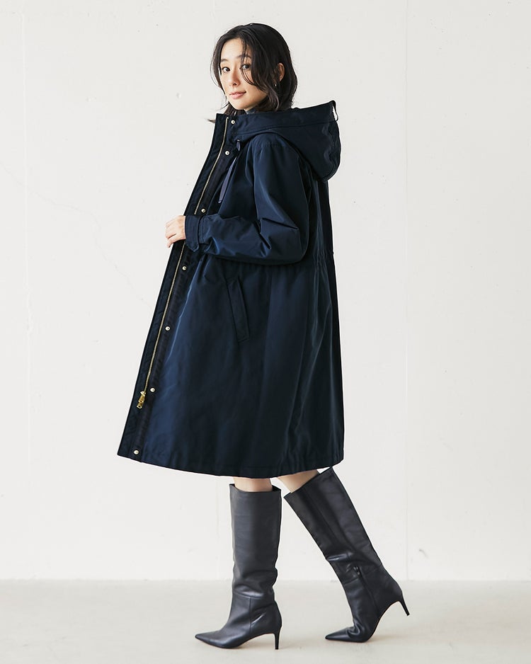 マジカルサーモ・グログランコート／立体フード 詳細画像 ミッドナイトブルー 7