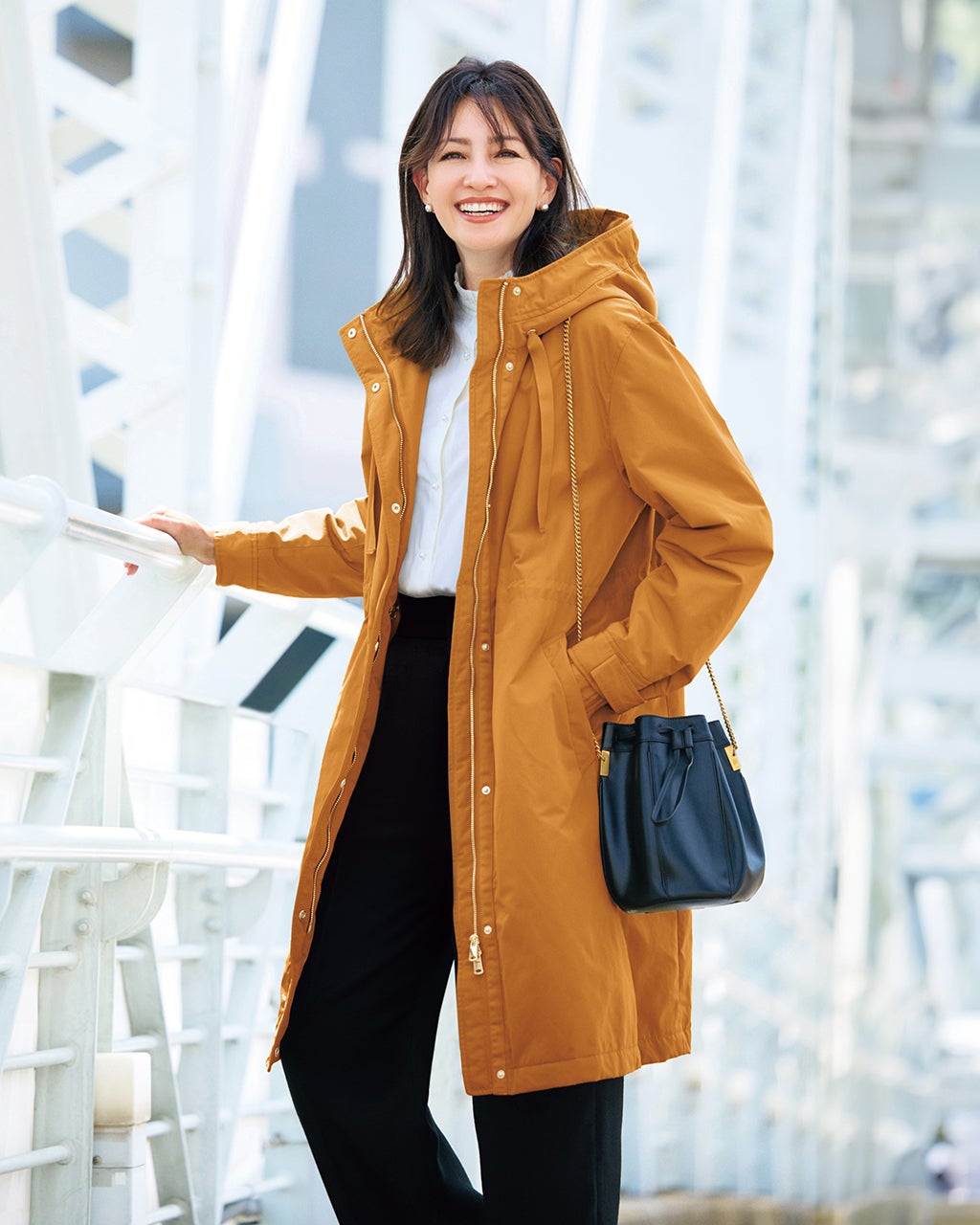 マジカルサーモ・グログランコート／立体フード/40代50代からの