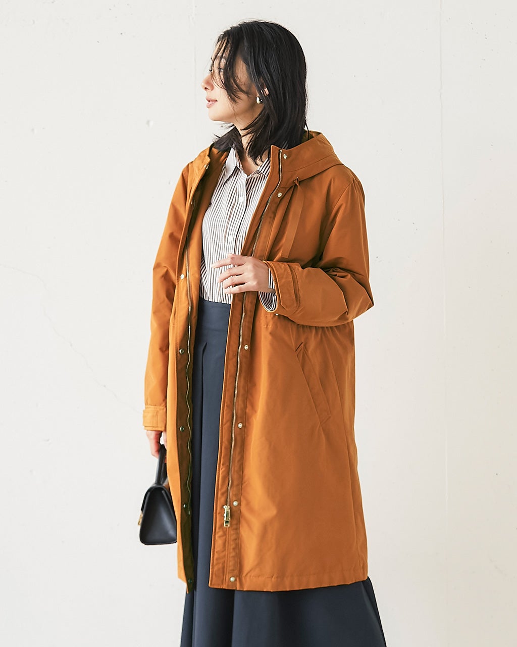 ドゥクラッセ　マジカルサーモグログランコート マジカルサーモ・グログランコート／立体フード/40代50代からの