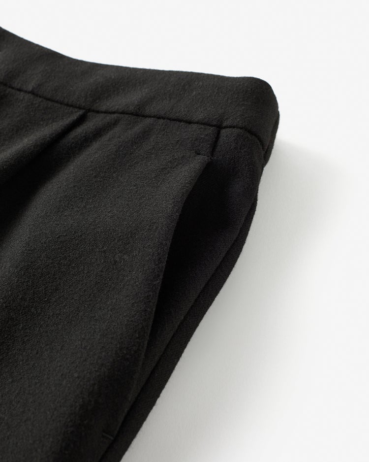 フランネルタッチ・ストレッチセミワイドパンツ 詳細画像 ブラック 7