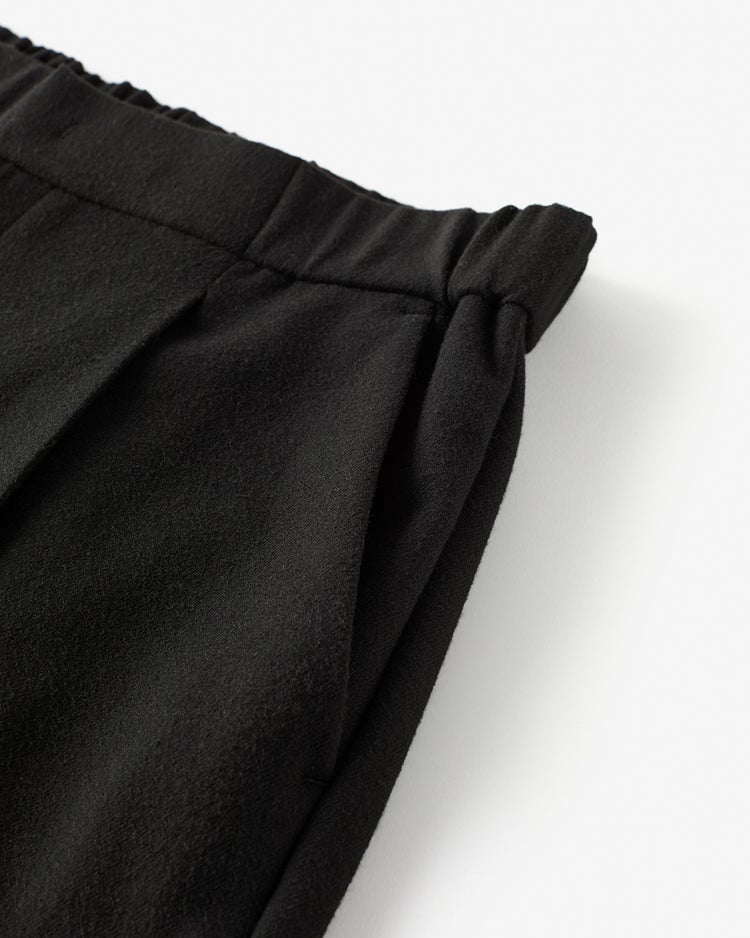 フランネルタッチ・ストレッチテーパードパンツ 詳細画像 ブラック 6
