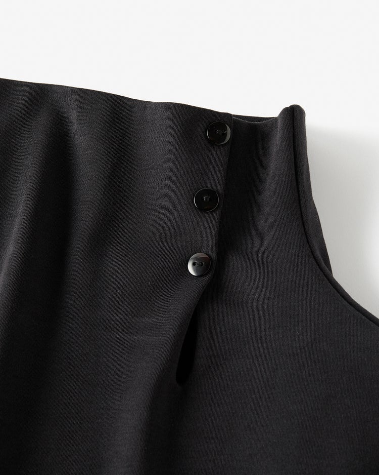 超長綿・サイドボタンハイネック 詳細画像 ブラック 2