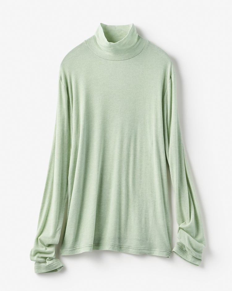 スキンタッチウール・ハイネック 詳細画像 ライトグリーン 4