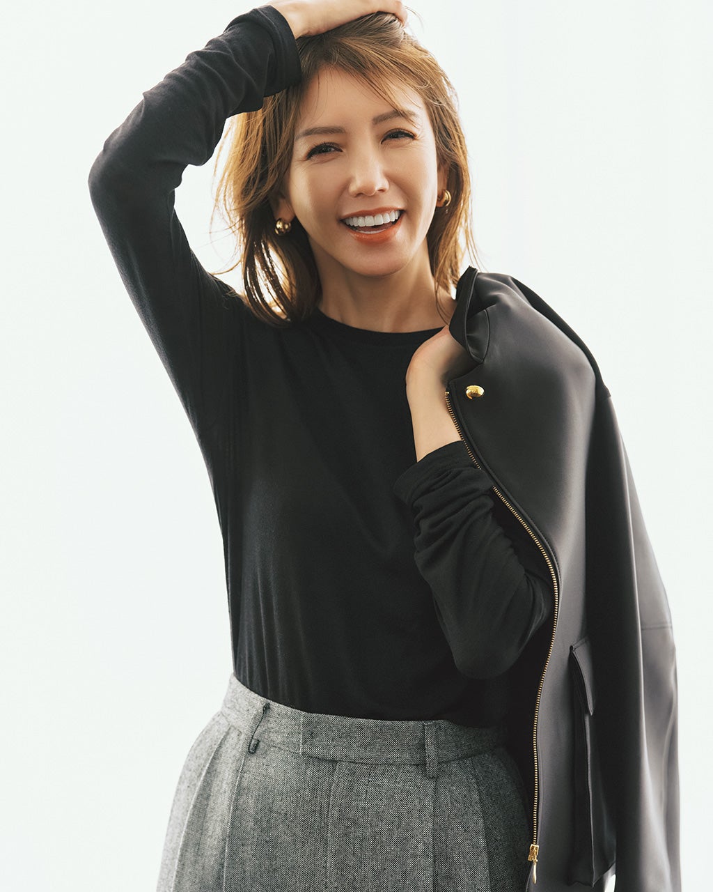 スキンタッチウール・クルーネック/40代50代からのレディース