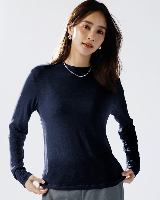 スキンタッチウール・クルーネック