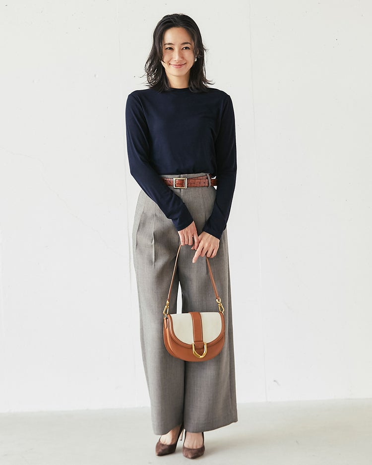 スキンタッチウール・クルーネック 詳細画像 ミッドナイトブルー 4