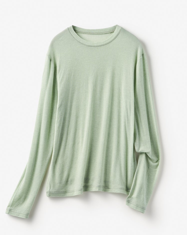 スキンタッチウール・クルーネック 詳細画像 ライトグリーン 5