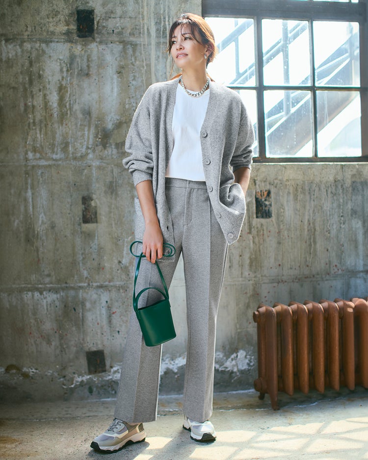 ウォームストレッチ・ストレート 詳細画像 グレー 1