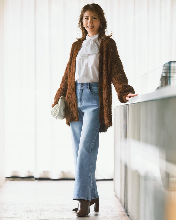 裏ベロアデニム・ワイド／68cm 詳細画像 ライトインディゴ 1