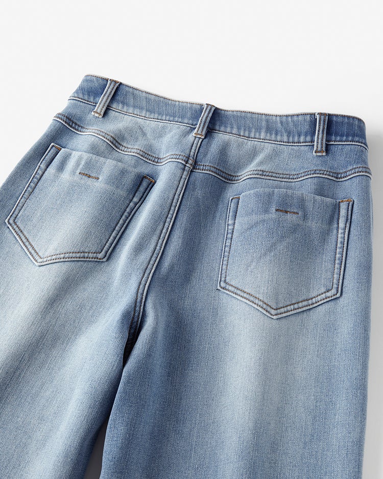 裏ベロアデニム・ワイド／68cm 詳細画像 ライトインディゴ 4