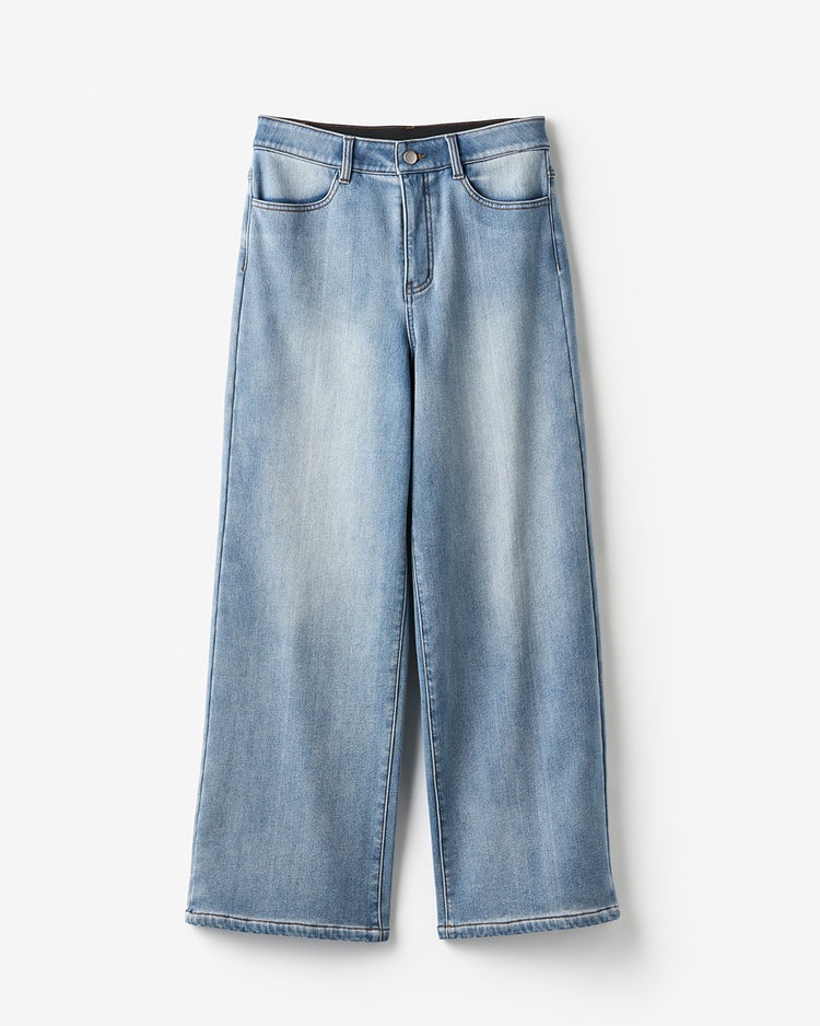 裏ベロアデニム・ワイド／68cm 詳細画像 ライトインディゴ 7