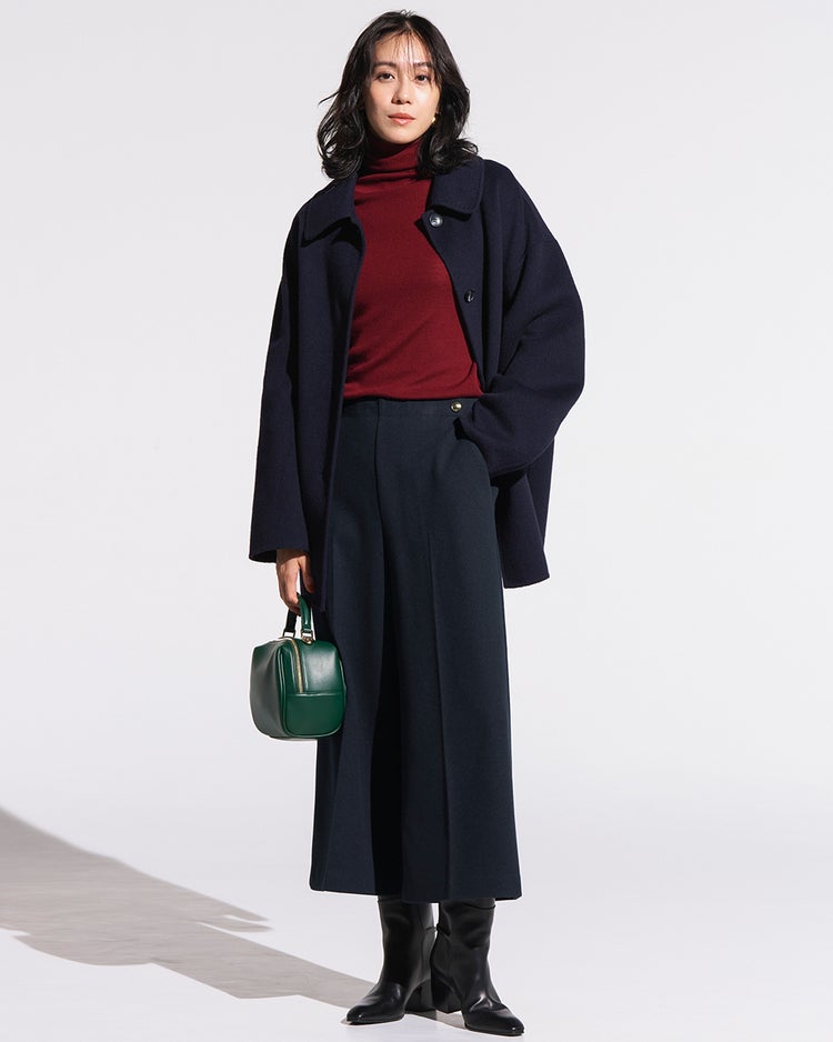 ウォームストレッチ・クロップドワイド 詳細画像 ミッドナイトブルー 1