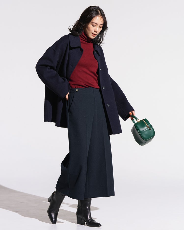 ウォームストレッチ・クロップドワイド 詳細画像 ミッドナイトブルー 2