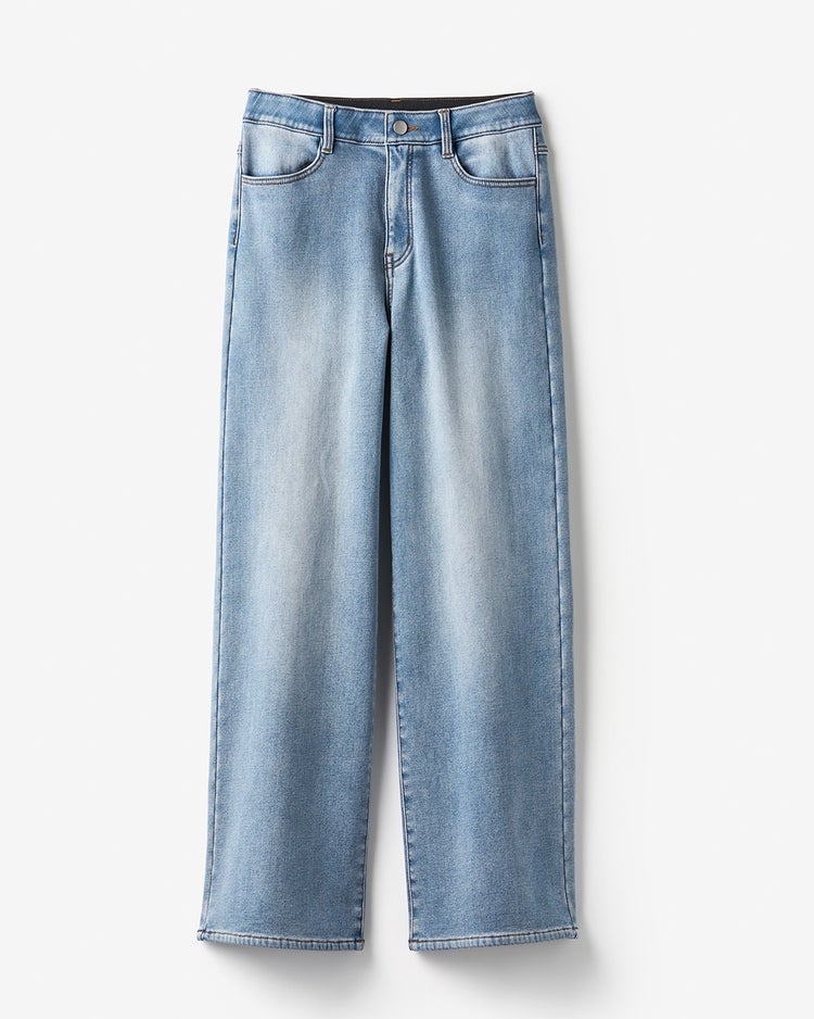 裏ベロアデニム・ワイド／72cm 詳細画像 ライトインディゴ 3