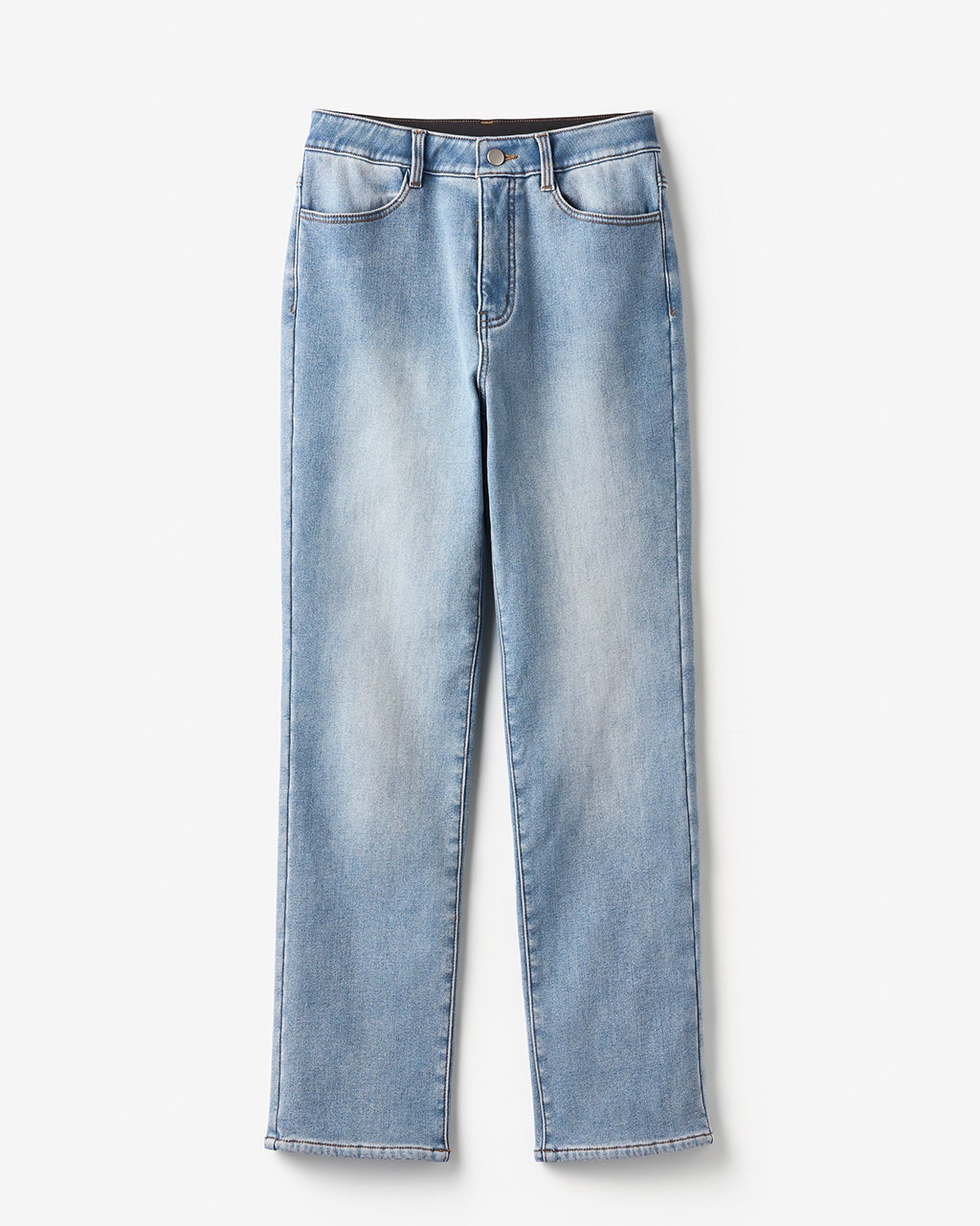 裏ベロアデニム・ストレート／72cm/40代50代からのレディース