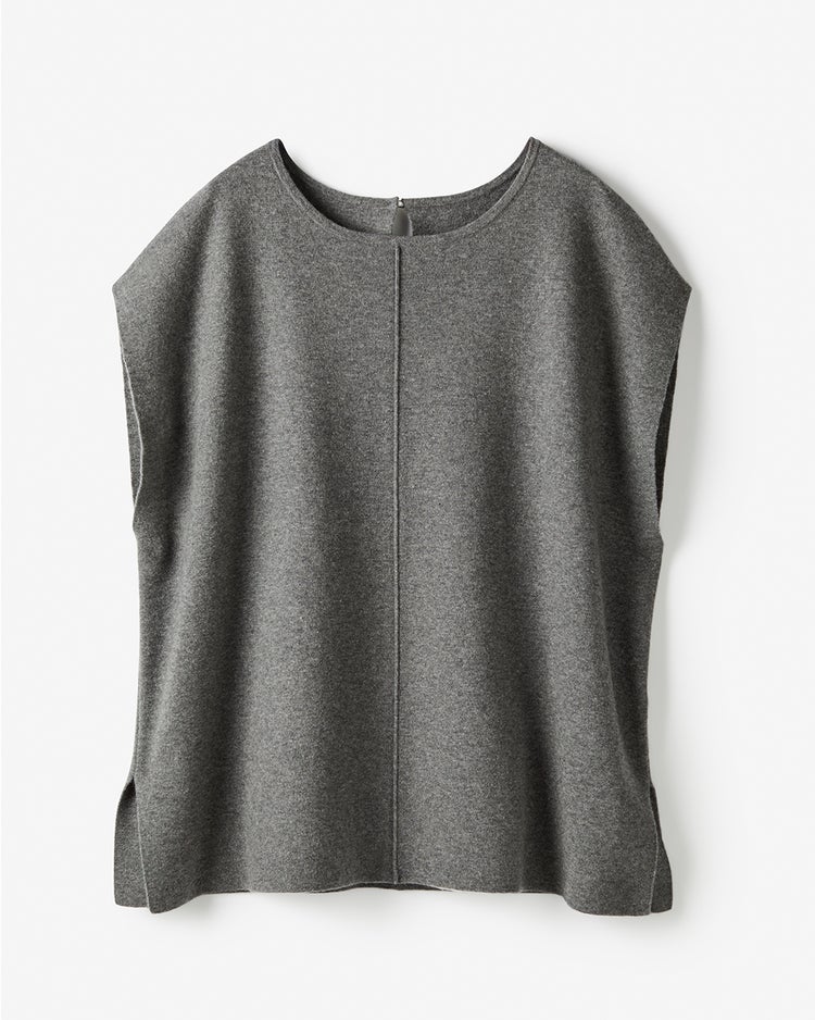 ミラノリブ・バックパールニットベスト 詳細画像 グレー 7