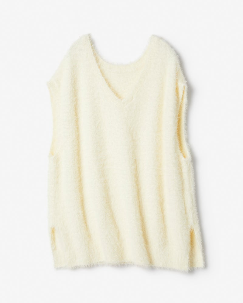 フェザーヤーン・2WAYニットベスト 詳細画像 オフホワイト 1