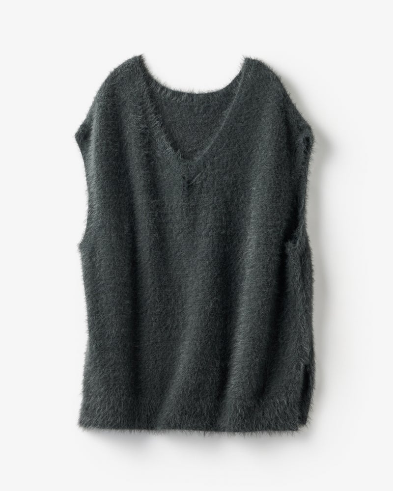 フェザーヤーン・2WAYニットベスト 詳細画像 グレー 4
