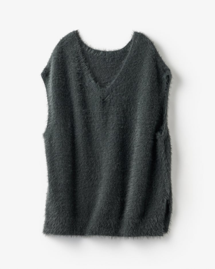 フェザーヤーン・2WAYニットベスト 詳細画像 グレー 5