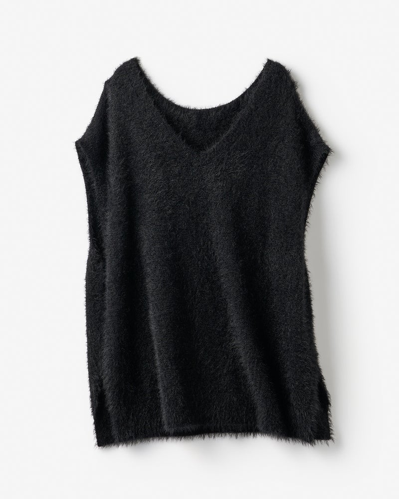 フェザーヤーン・2WAYニットベスト 詳細画像 ブラック 4