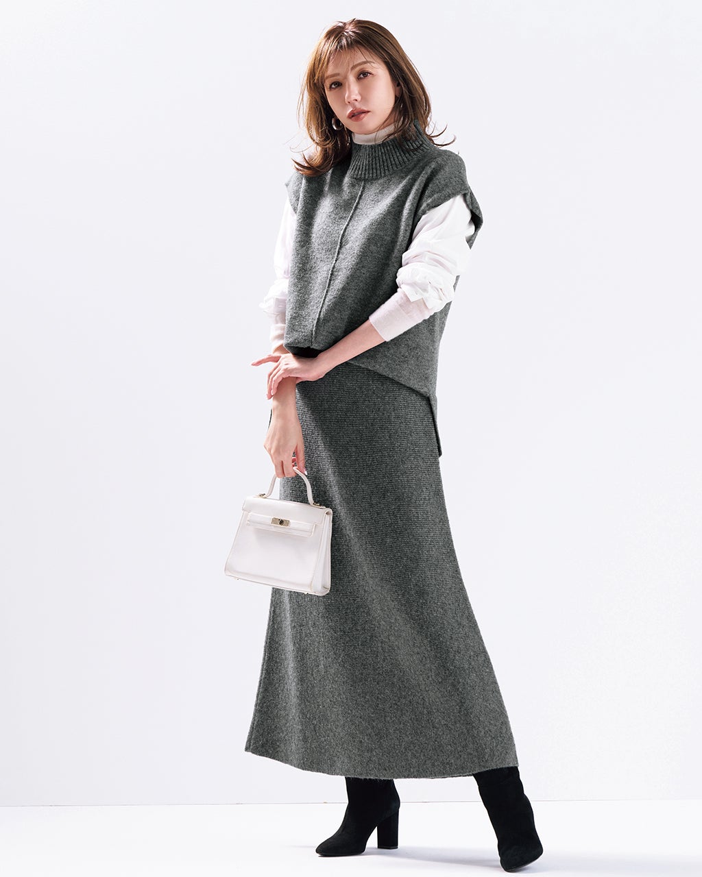 ハイネックベスト＆スカートセットアップ/DoCLASSE