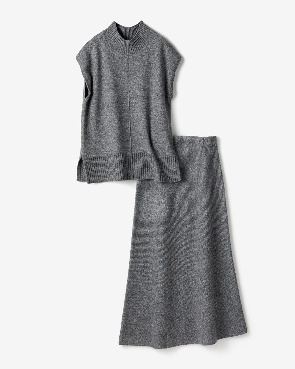 ハイネックベスト＆スカートセットアップ/40代50代からのレディース