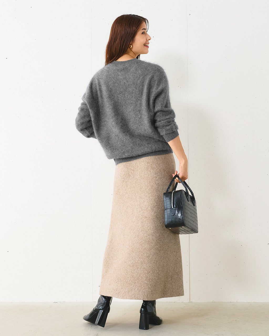 ハイネックベスト＆スカートセットアップ/40代50代からのレディース