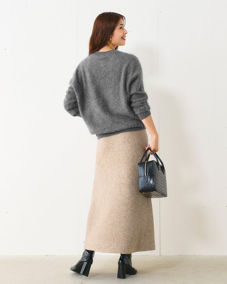 ハイネックベスト＆スカートセットアップ 詳細画像 ベージュ 6
