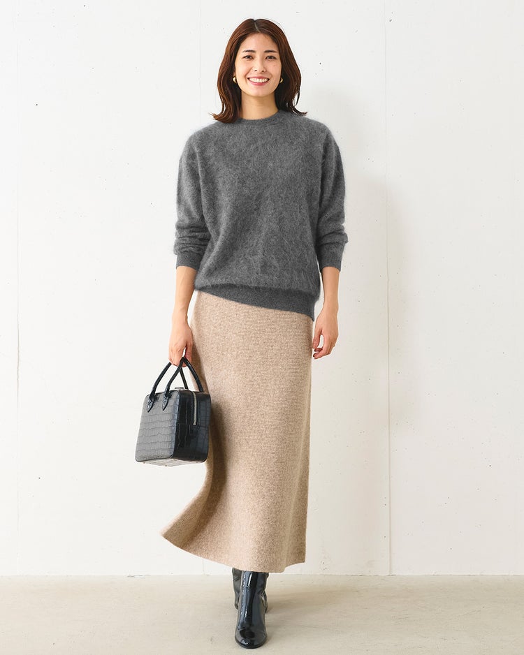 ハイネックベスト＆スカートセットアップ 詳細画像 ベージュ 7