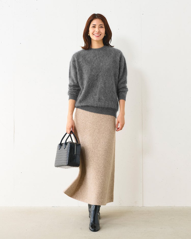 ミンクタッチカシミヤ・セーター 詳細画像 グレー 6