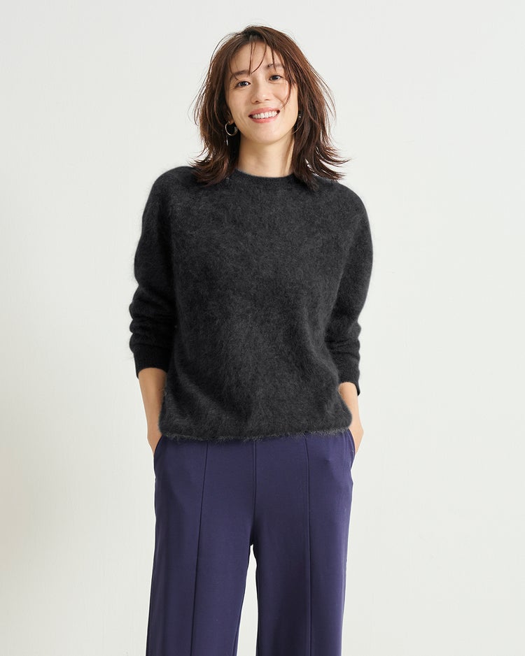 ミンクタッチカシミヤ・セーター 詳細画像 ブラック 1