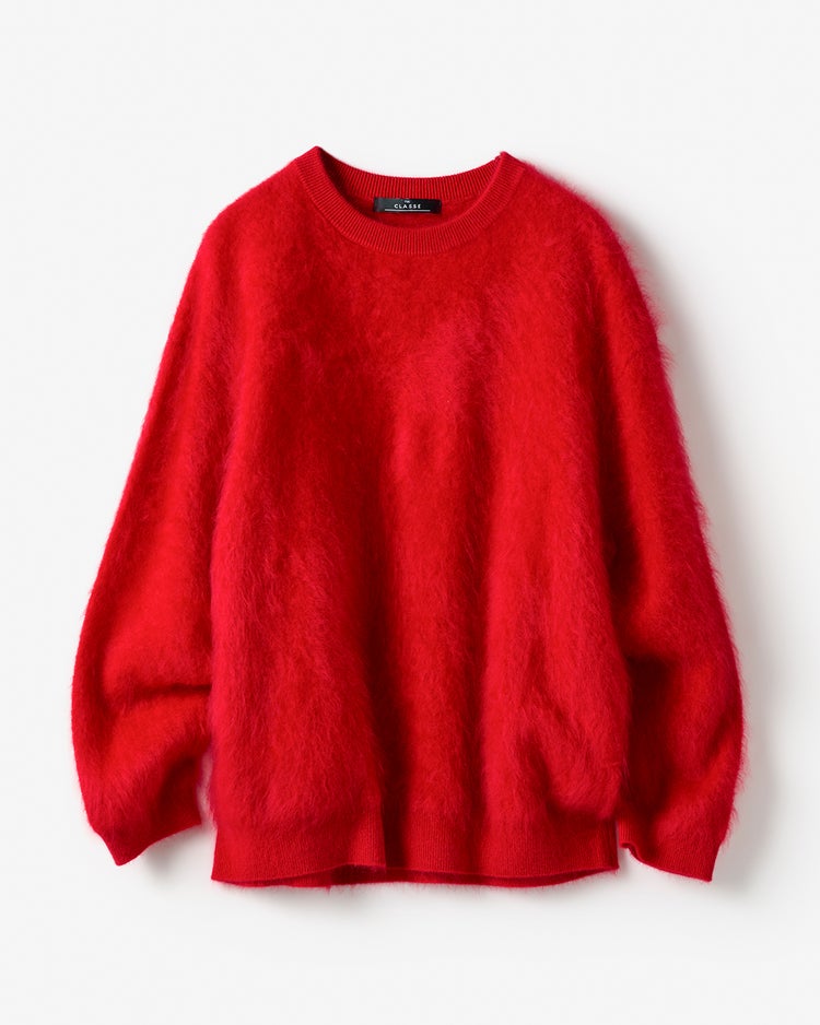 ミンクタッチカシミヤ・セーター 詳細画像 レッド 4