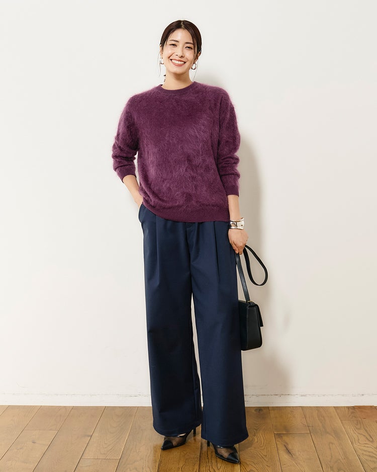 ミンクタッチカシミヤ・セーター 詳細画像 ボルドー 5